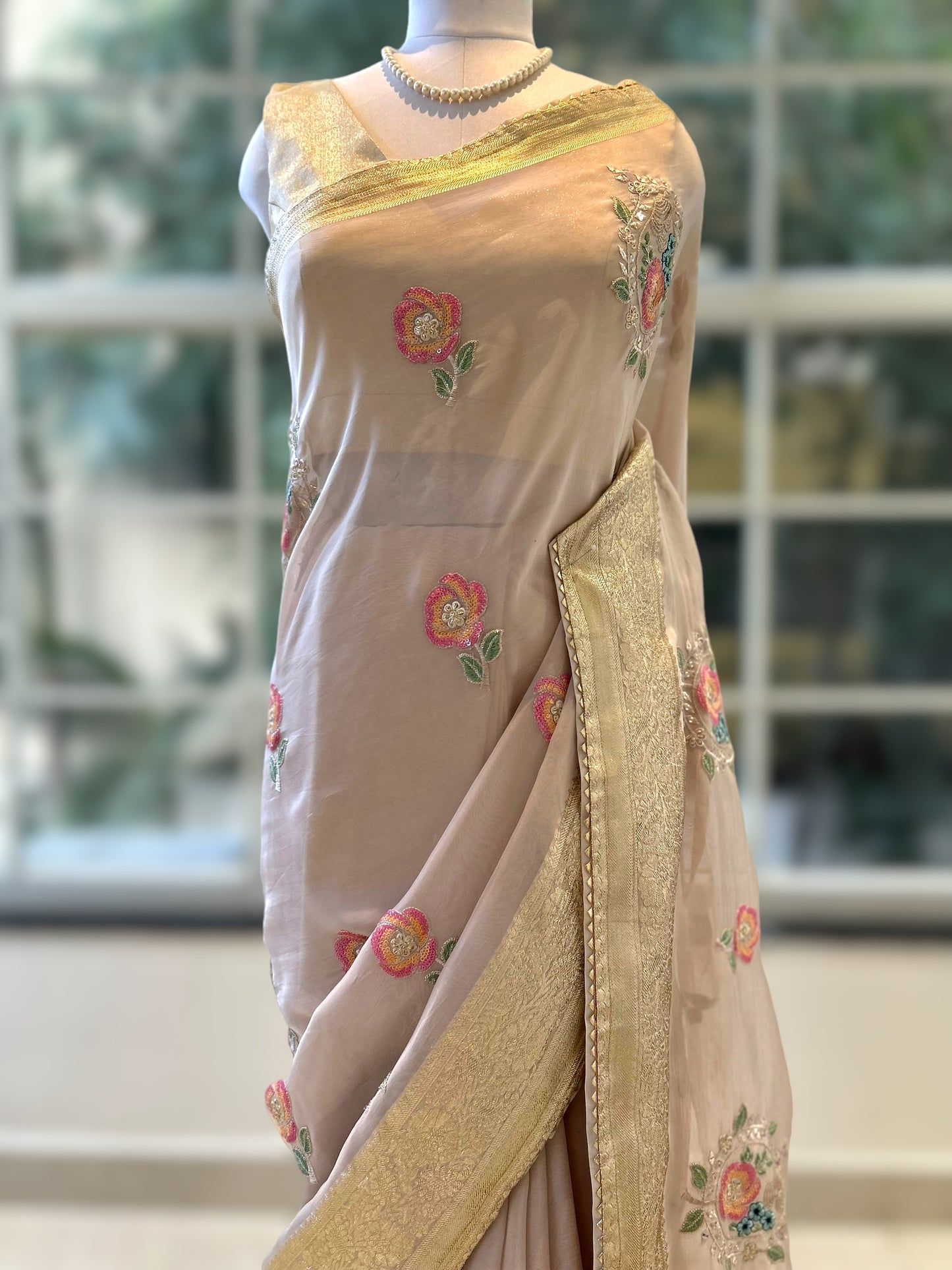 Pure organza saree