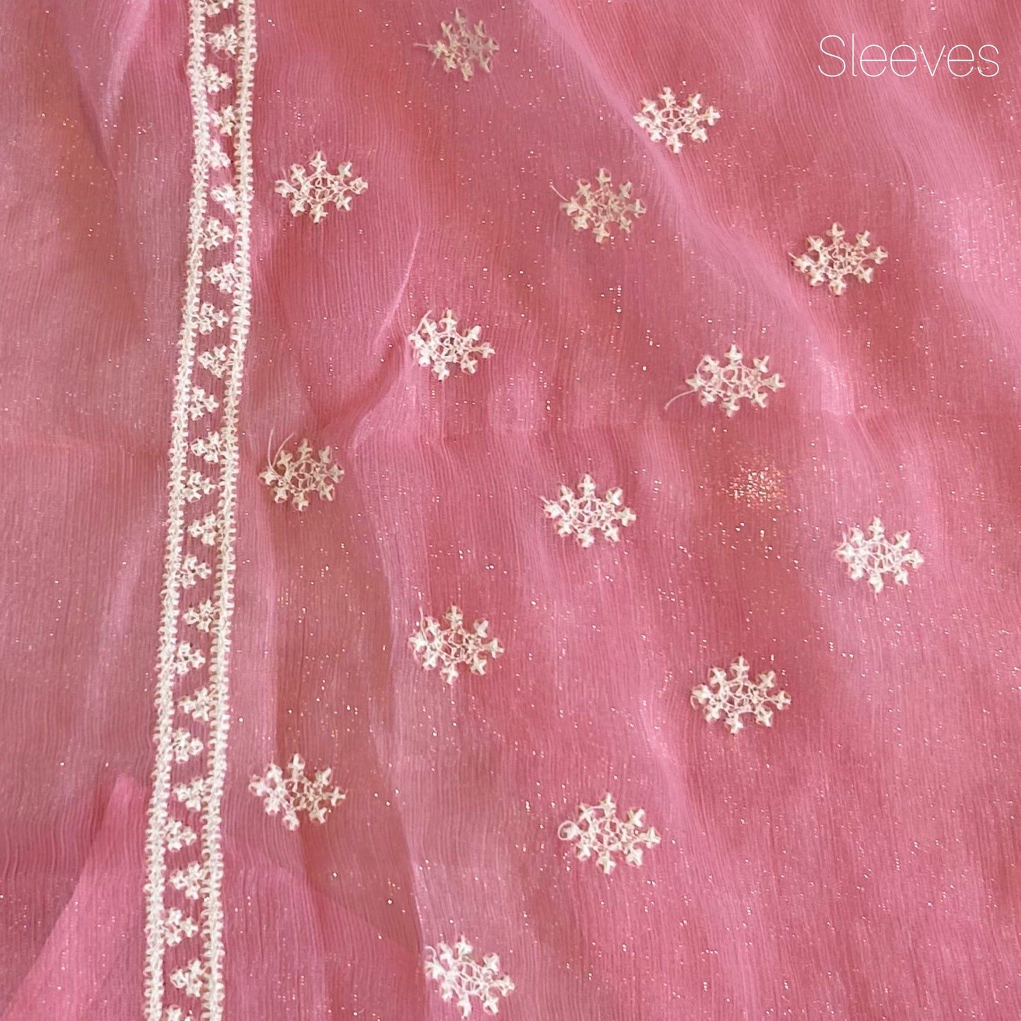 Pink Chiffon saree