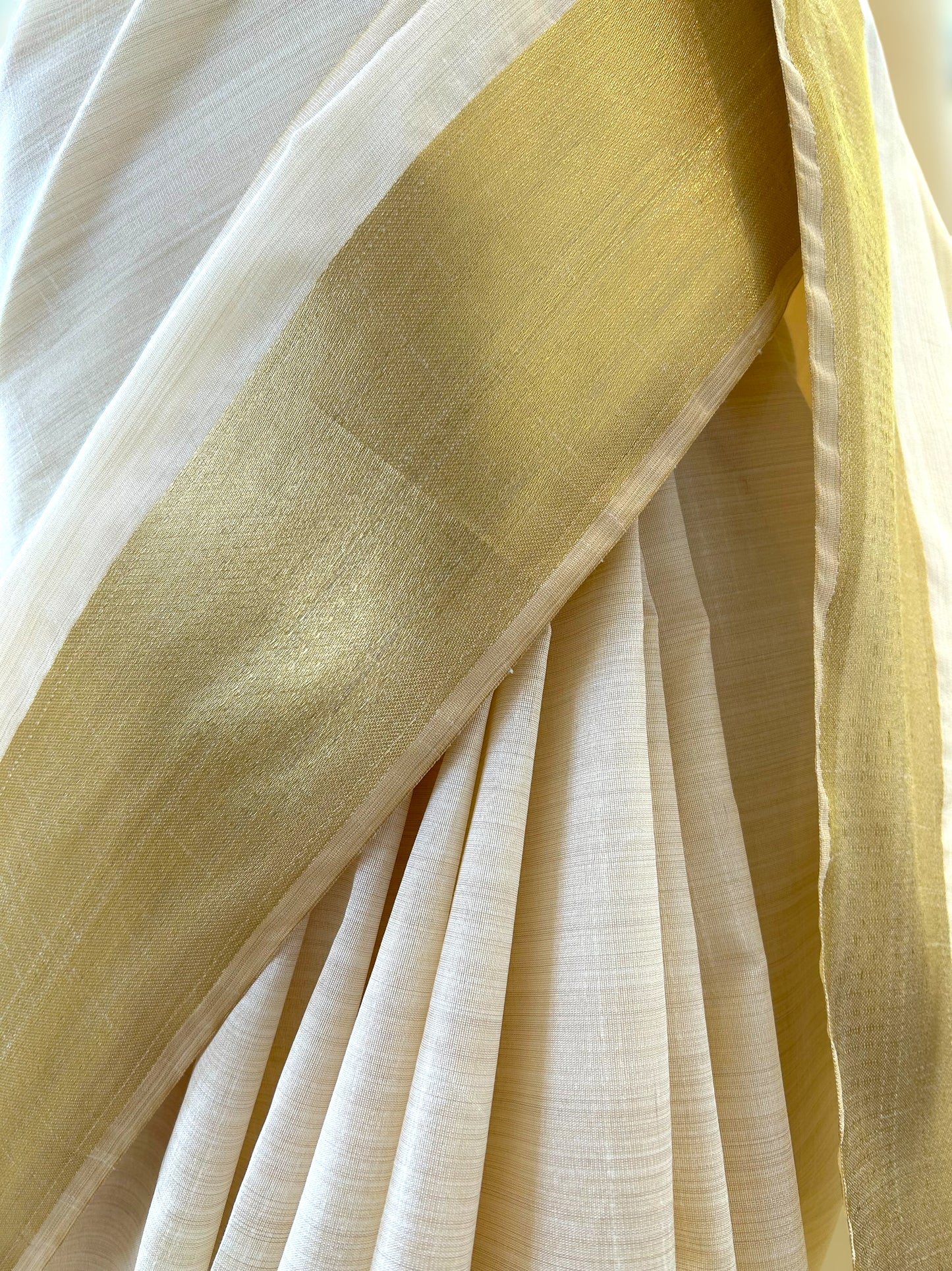 Off white silk saree