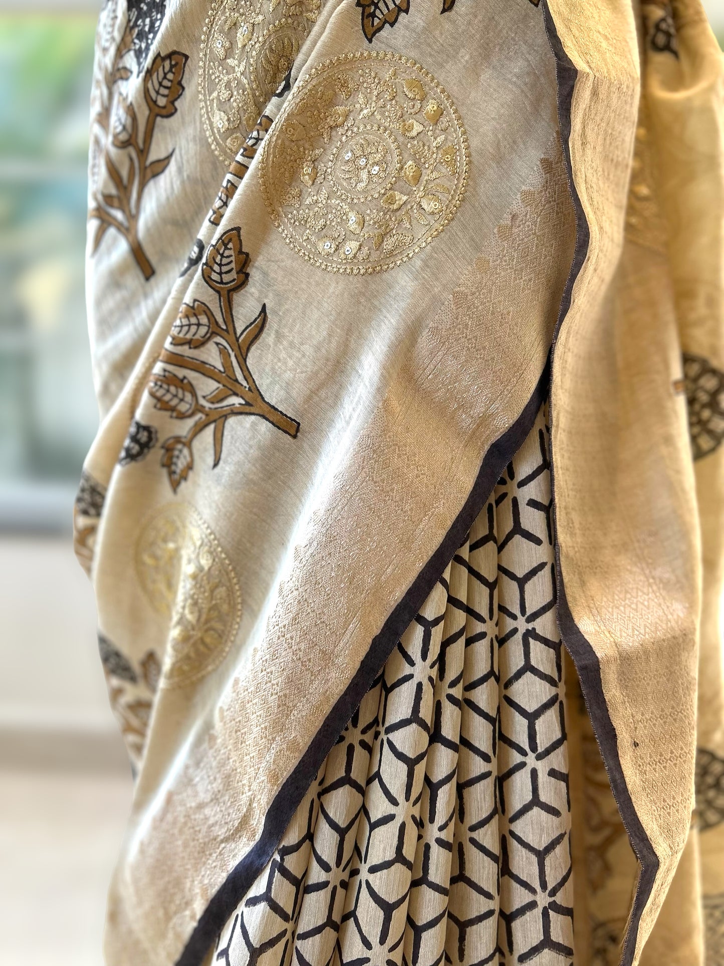 Pure soft chanderi cotton saree