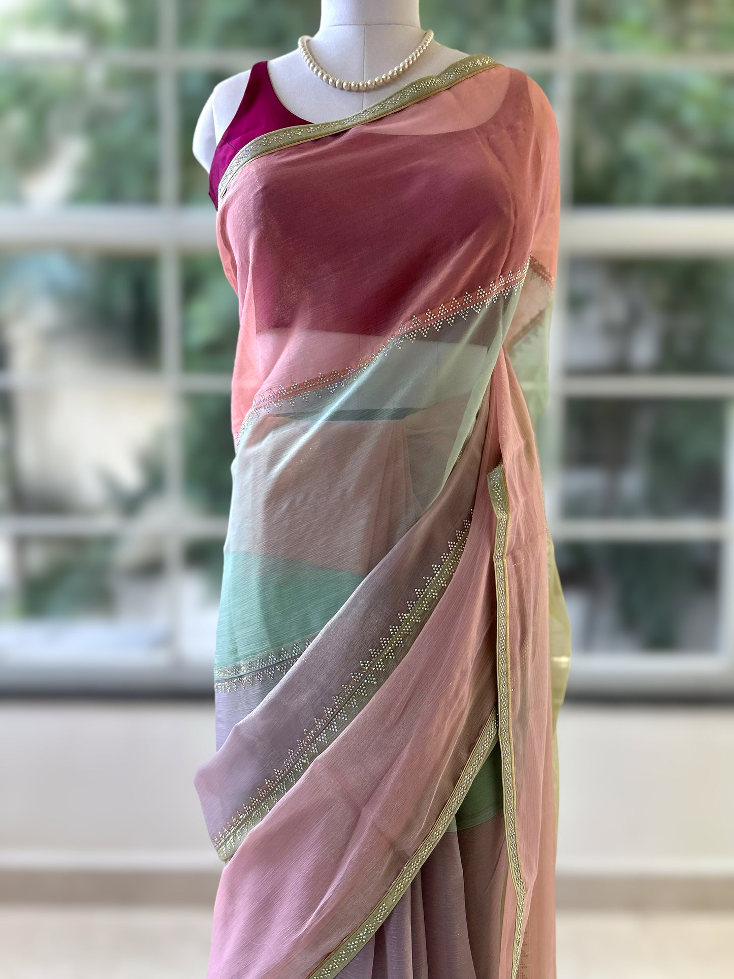 Tricolor saree