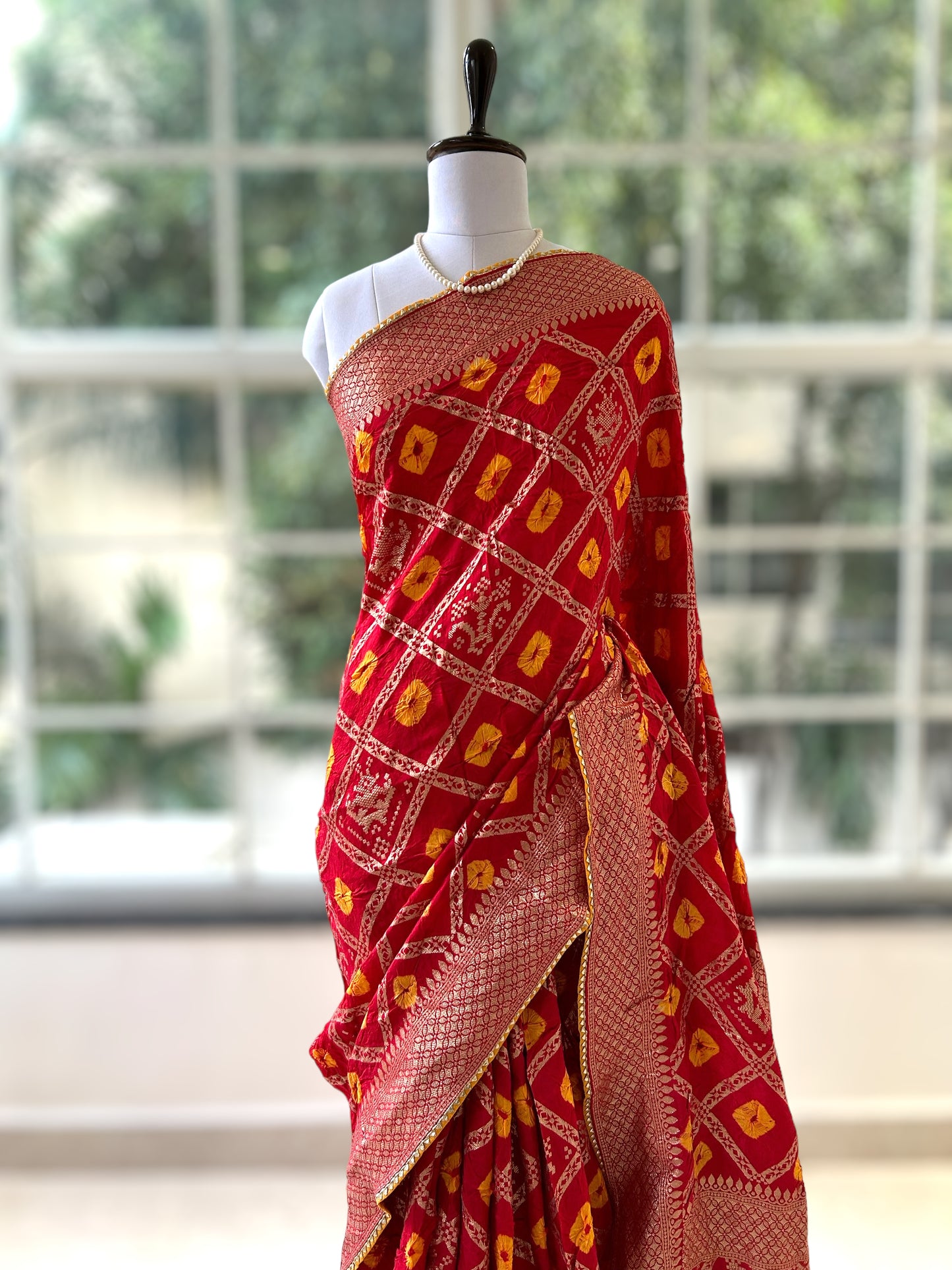 Red Gharchola saree