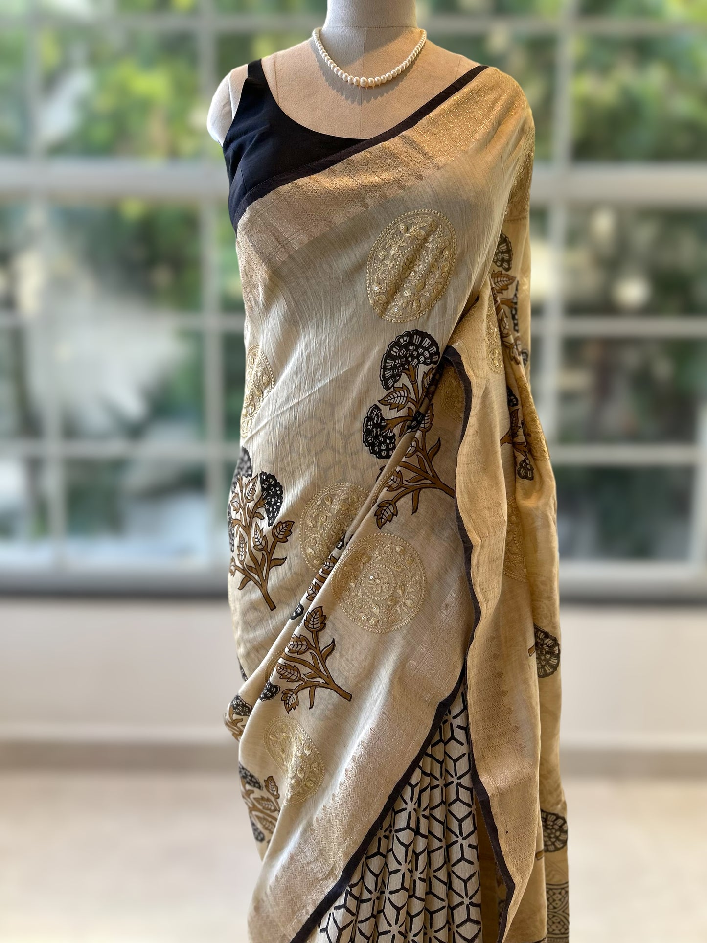 Pure soft chanderi cotton saree