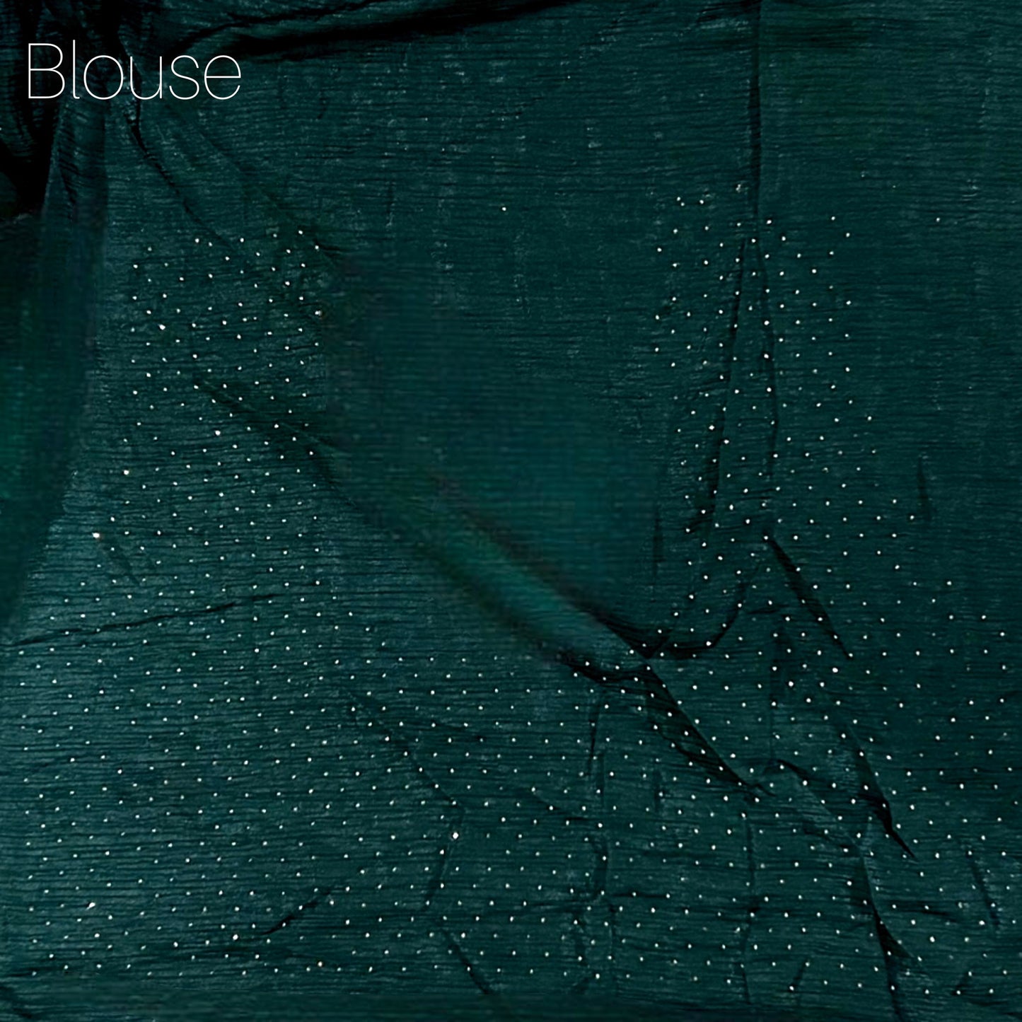 Starry sequins chiffon saree - Green