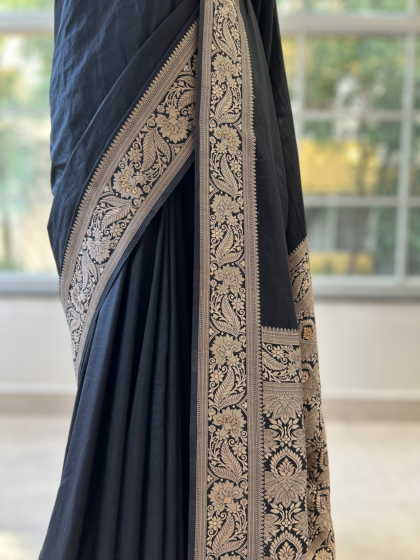 Soft silk saree - Black