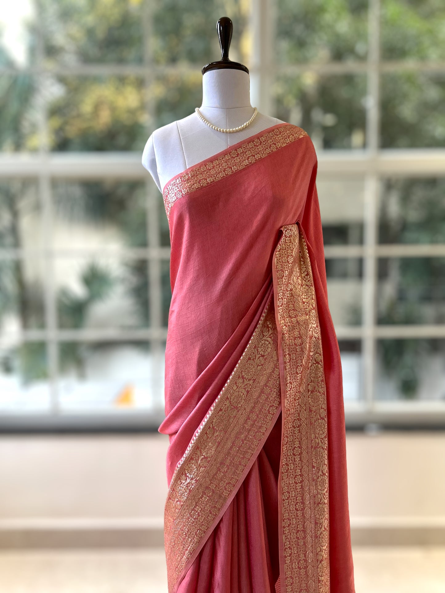 Dola silk saree - Peach