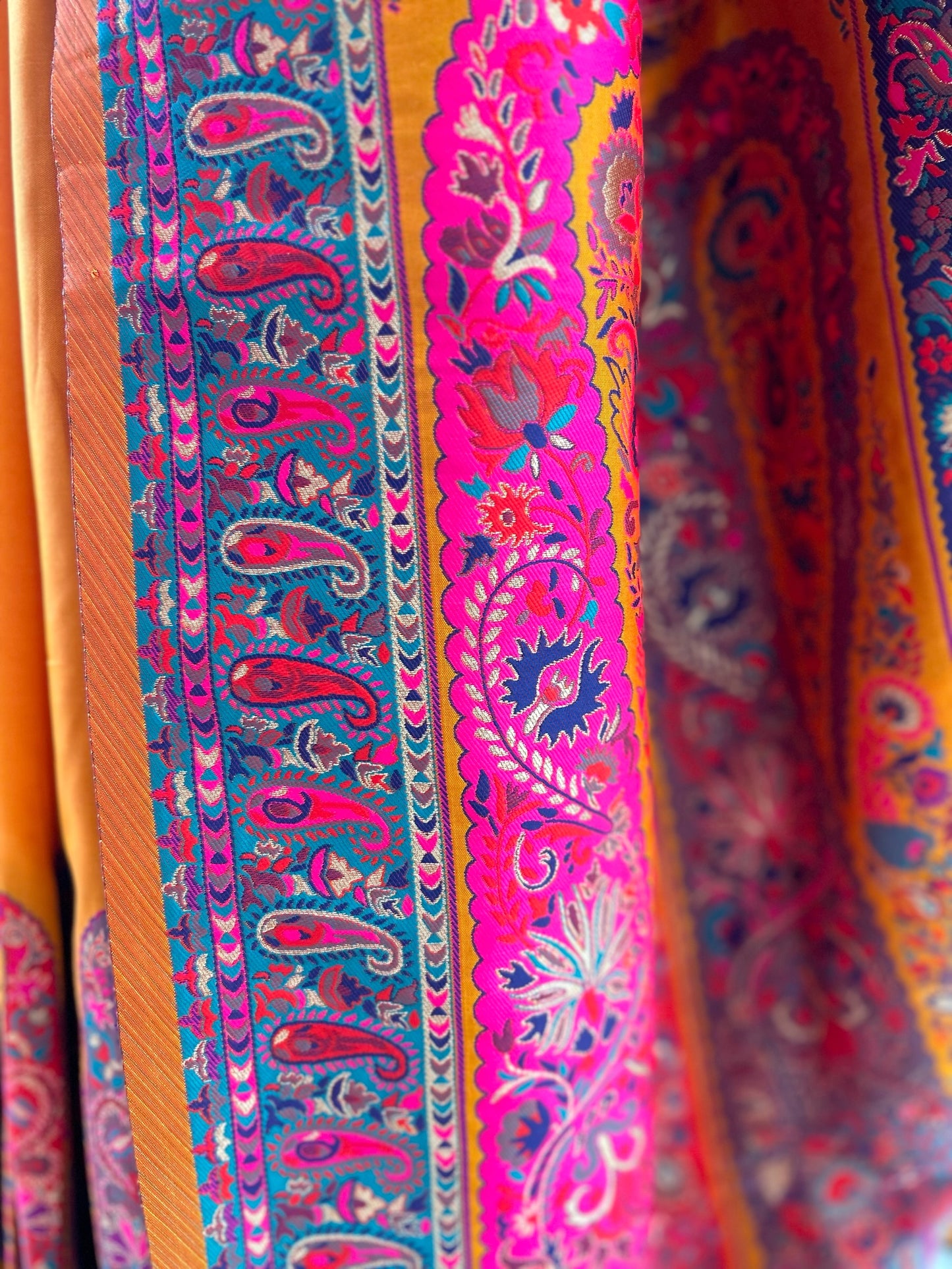 Orange silk saree