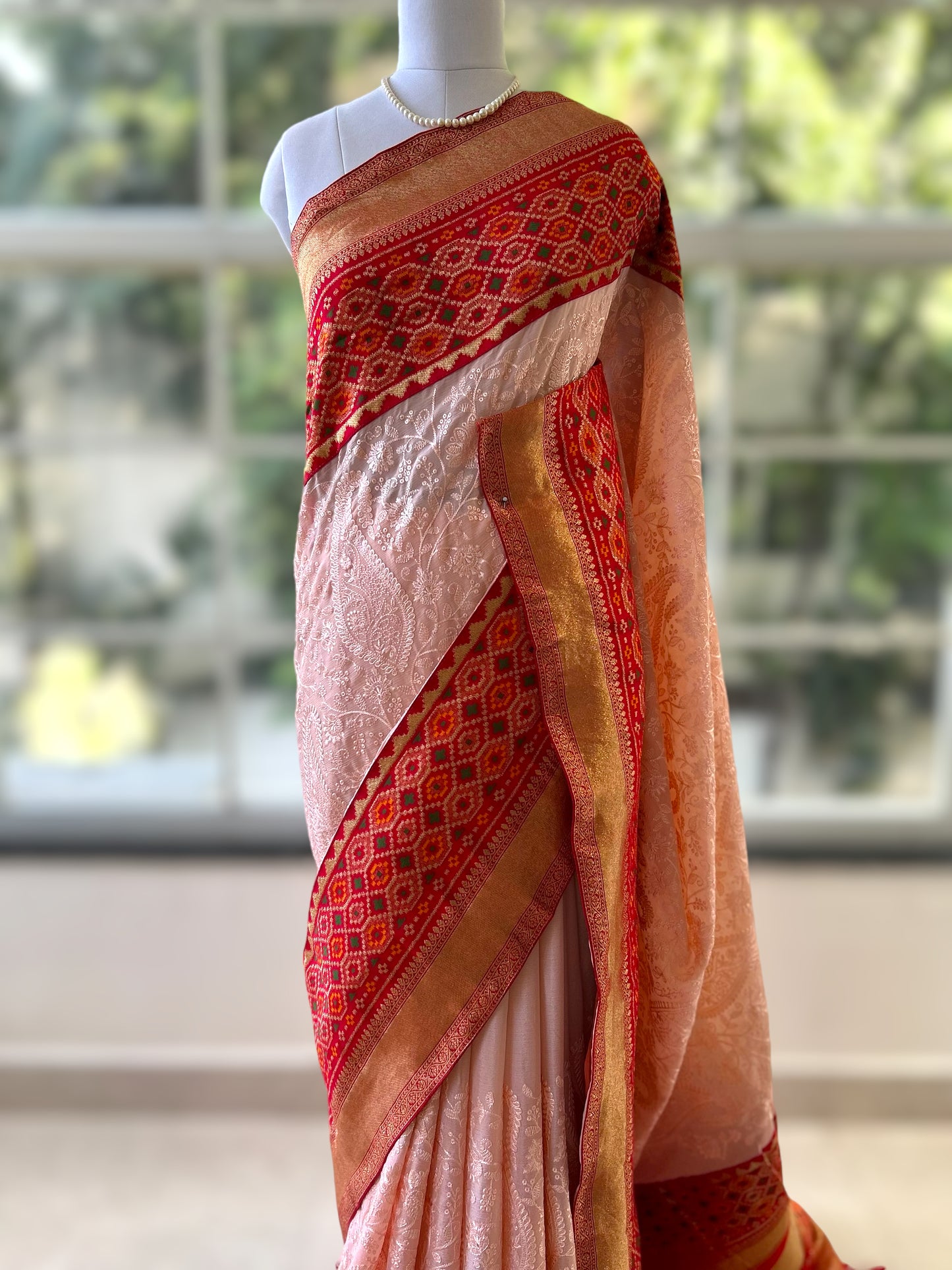 Chikankari saree - Baby Pink