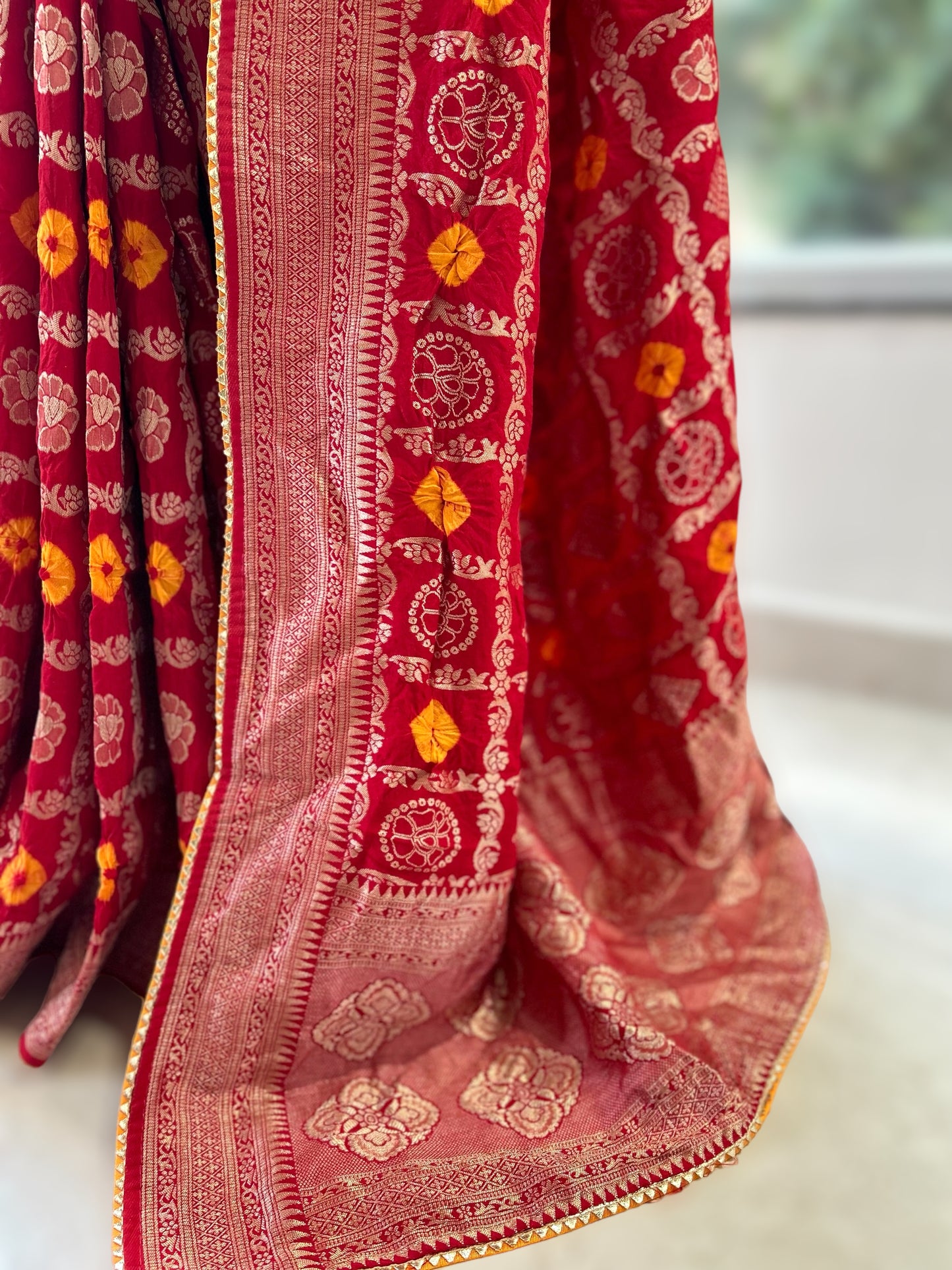 Red Gharchola saree