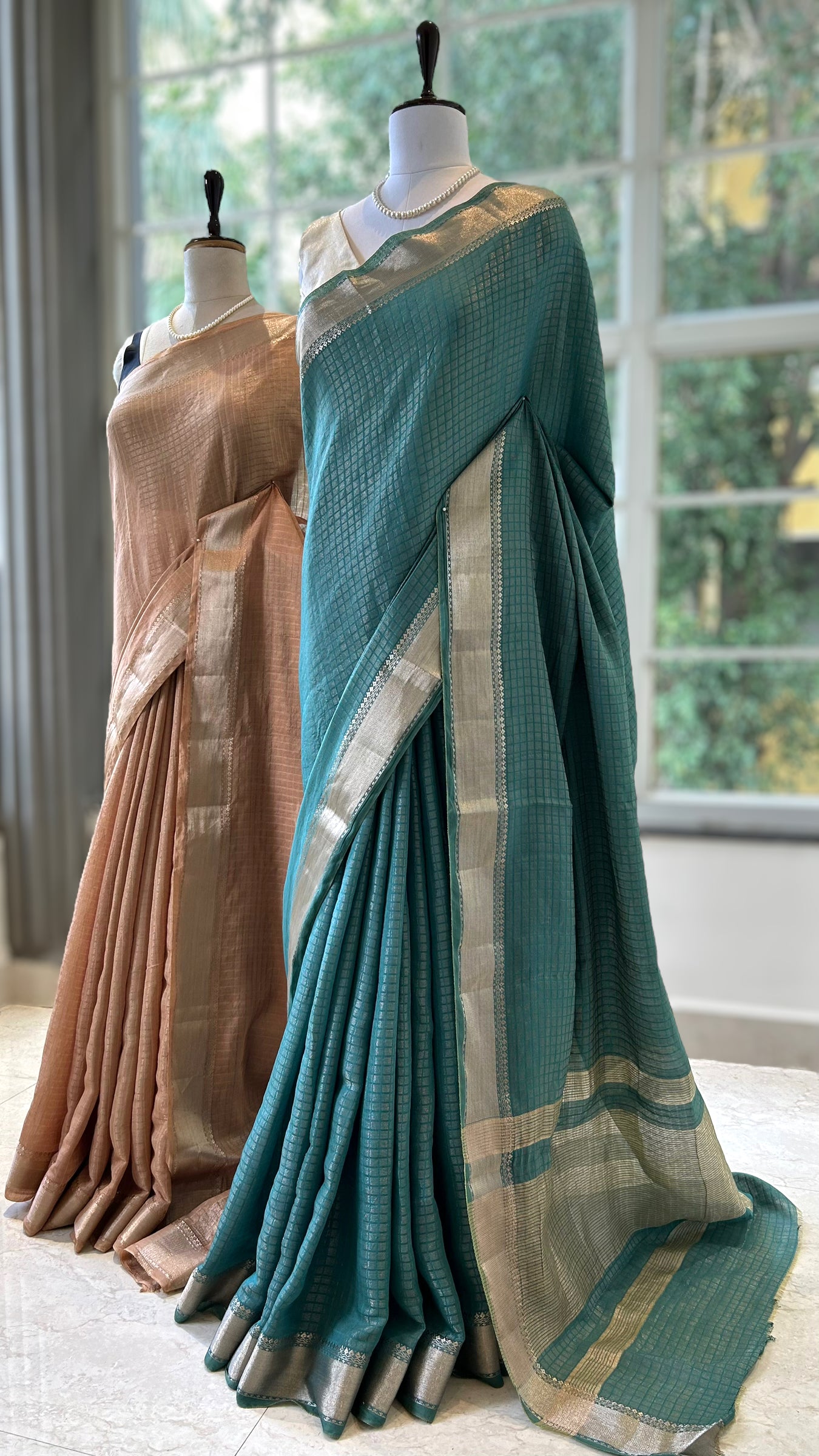 Rama zariwork maheshwari silk saree