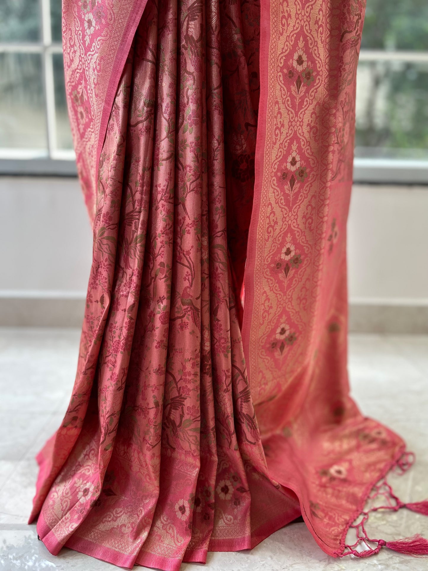 Soft gajji silk saree - Pink