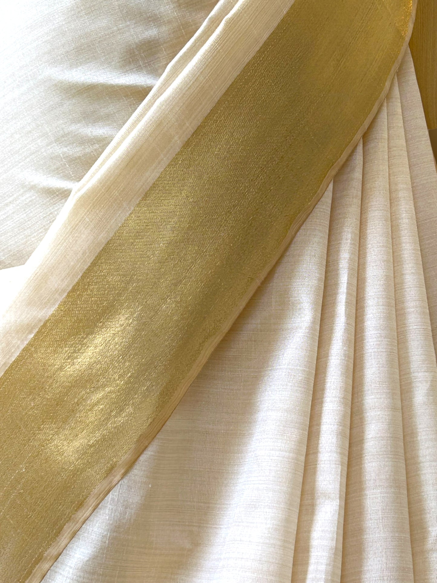 Off white silk saree