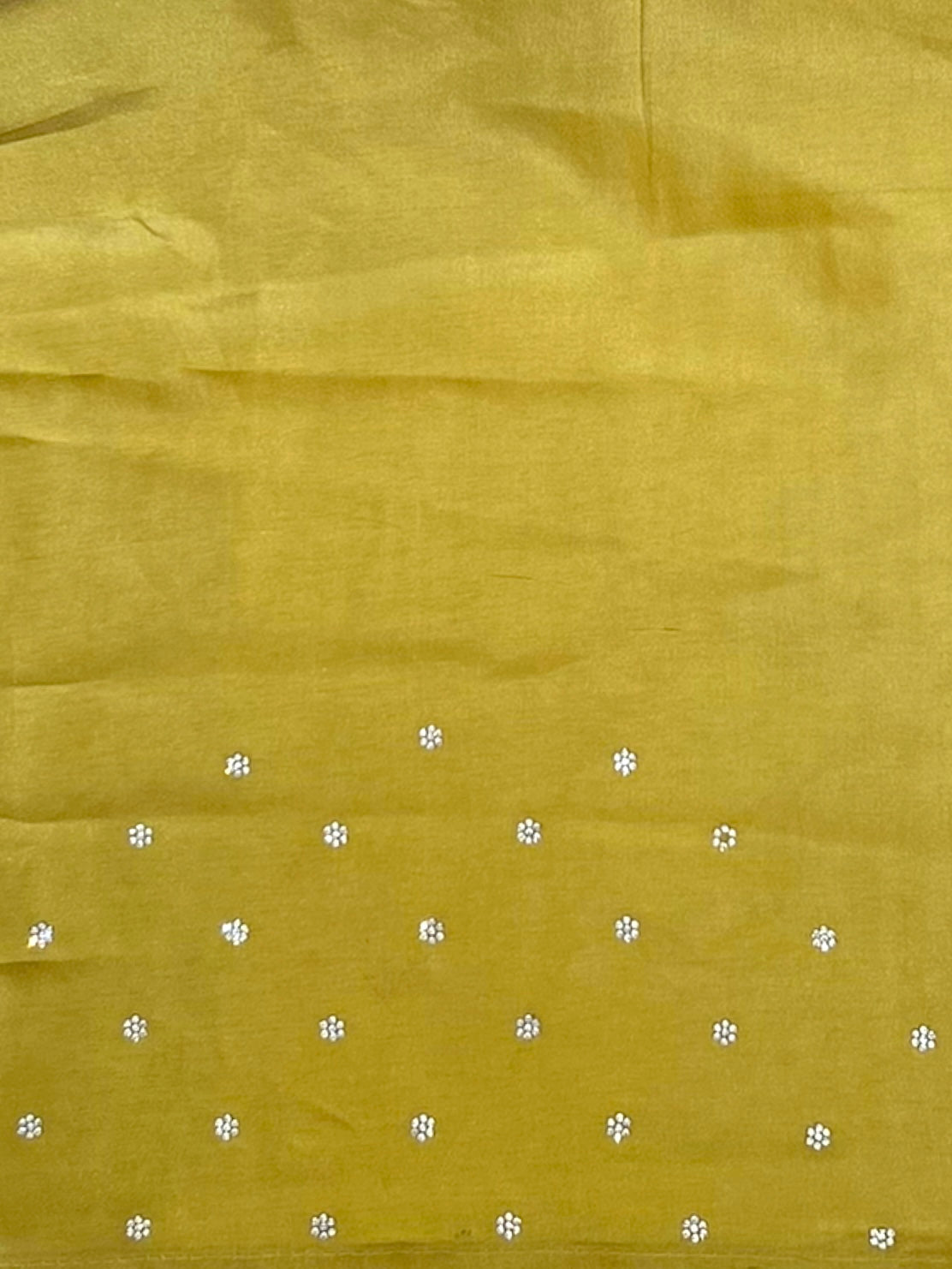 Radiant organza saree - Lime yellow