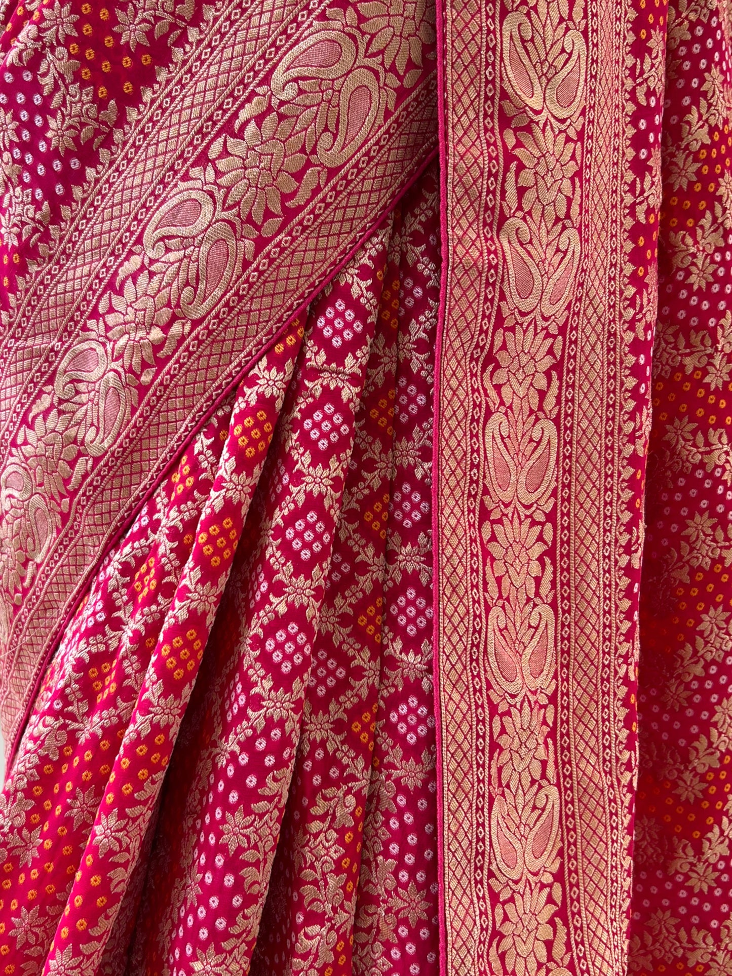 Georgette bandhani saree