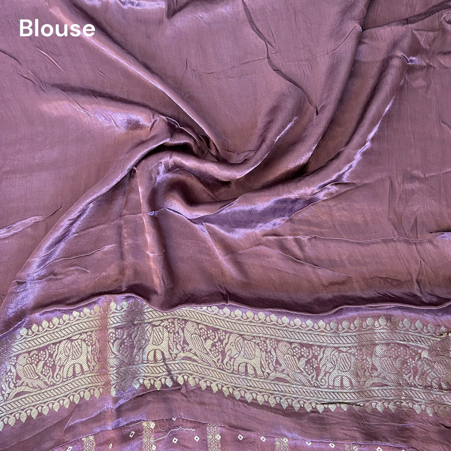 Purple modal satin saree