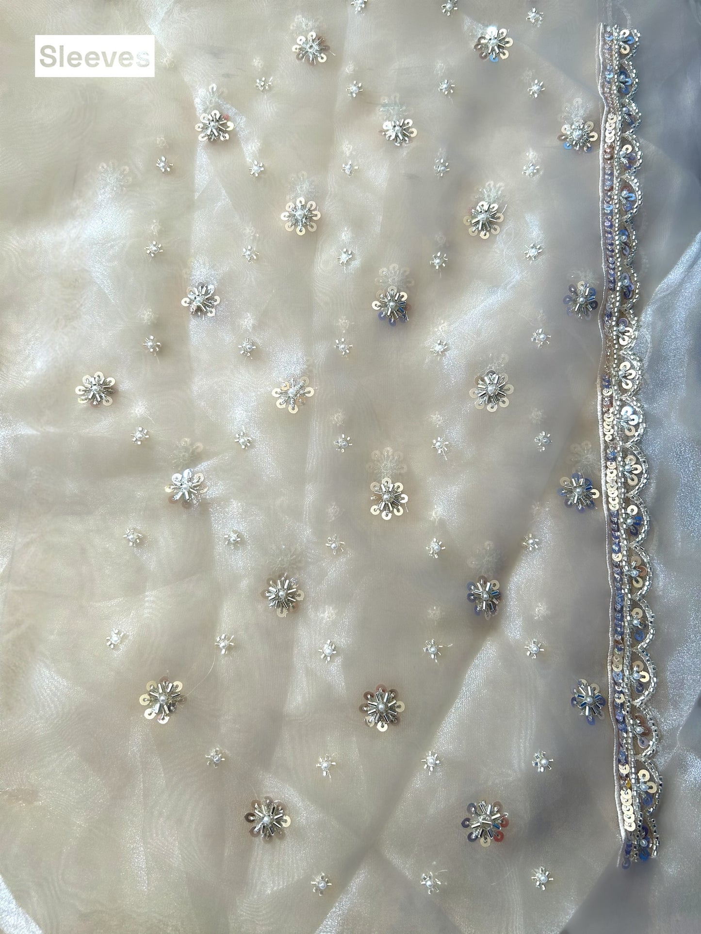 Handwork organza saree