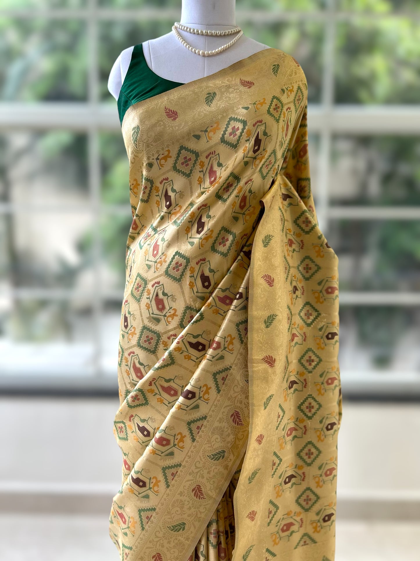 Soft gajji silk saree - Golden