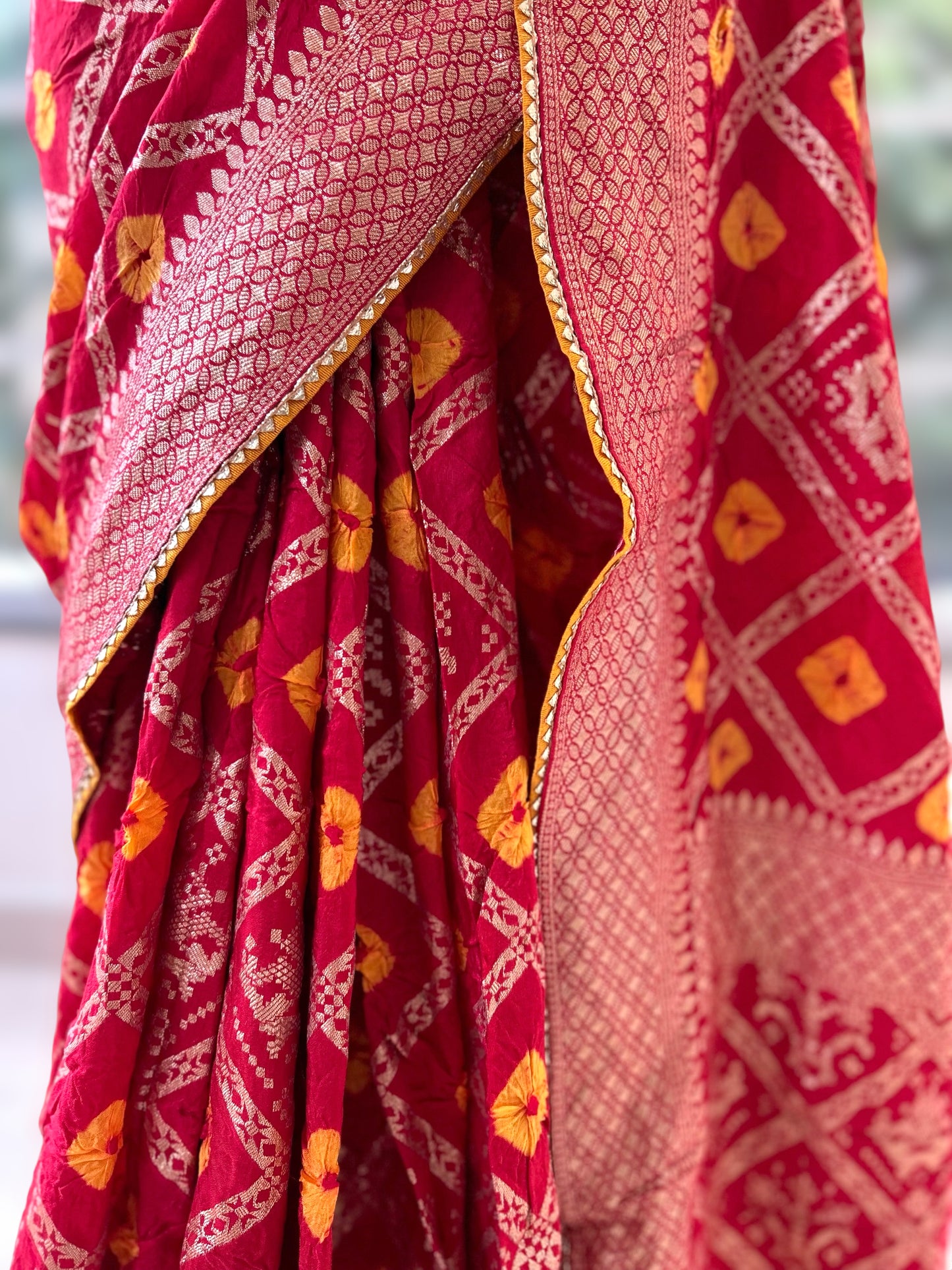 Red Gharchola saree