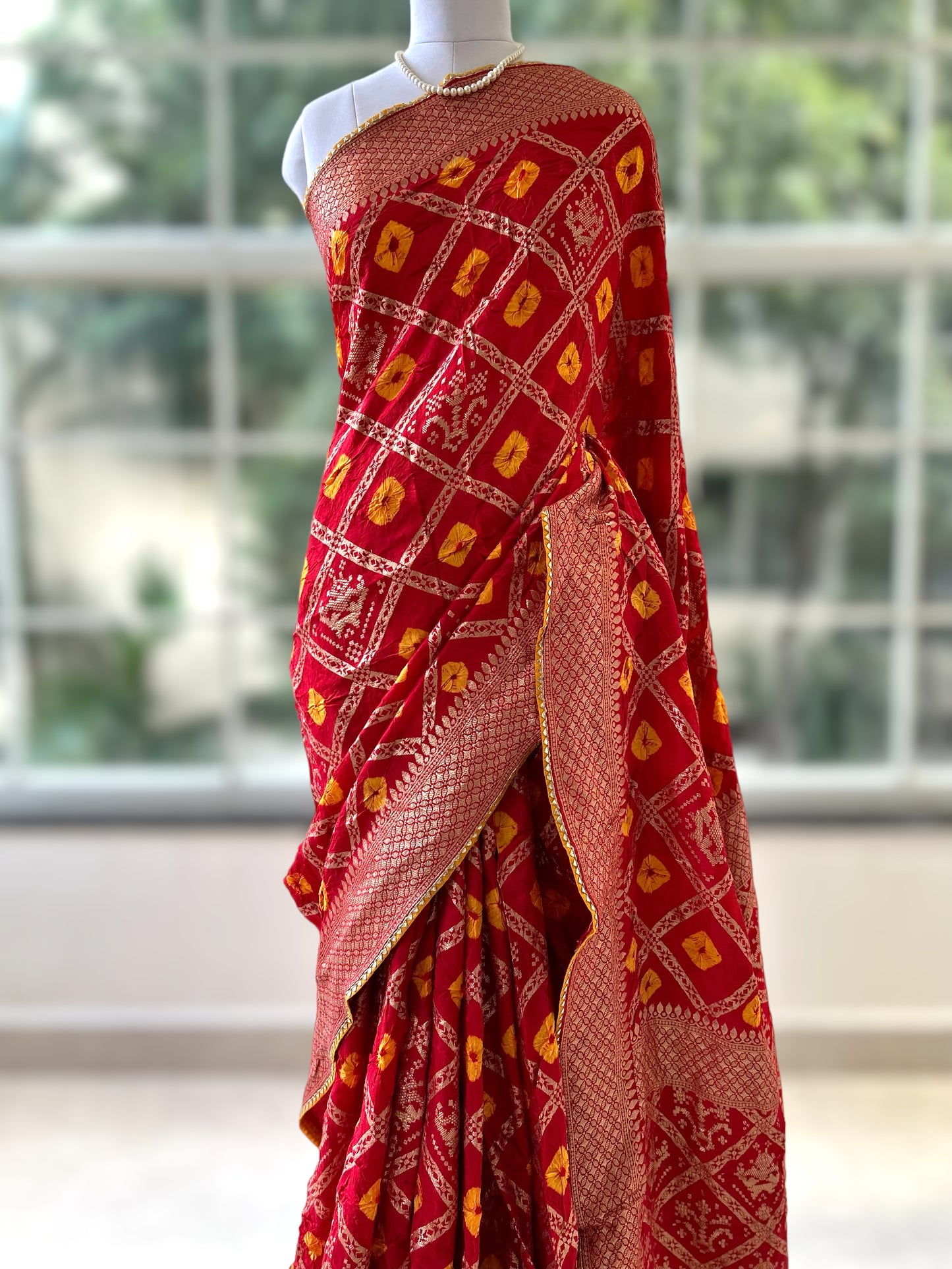 Red Gharchola saree