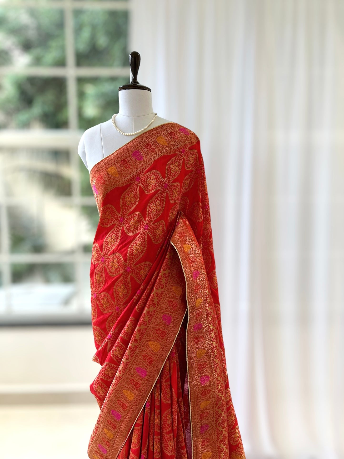 Red silk saree