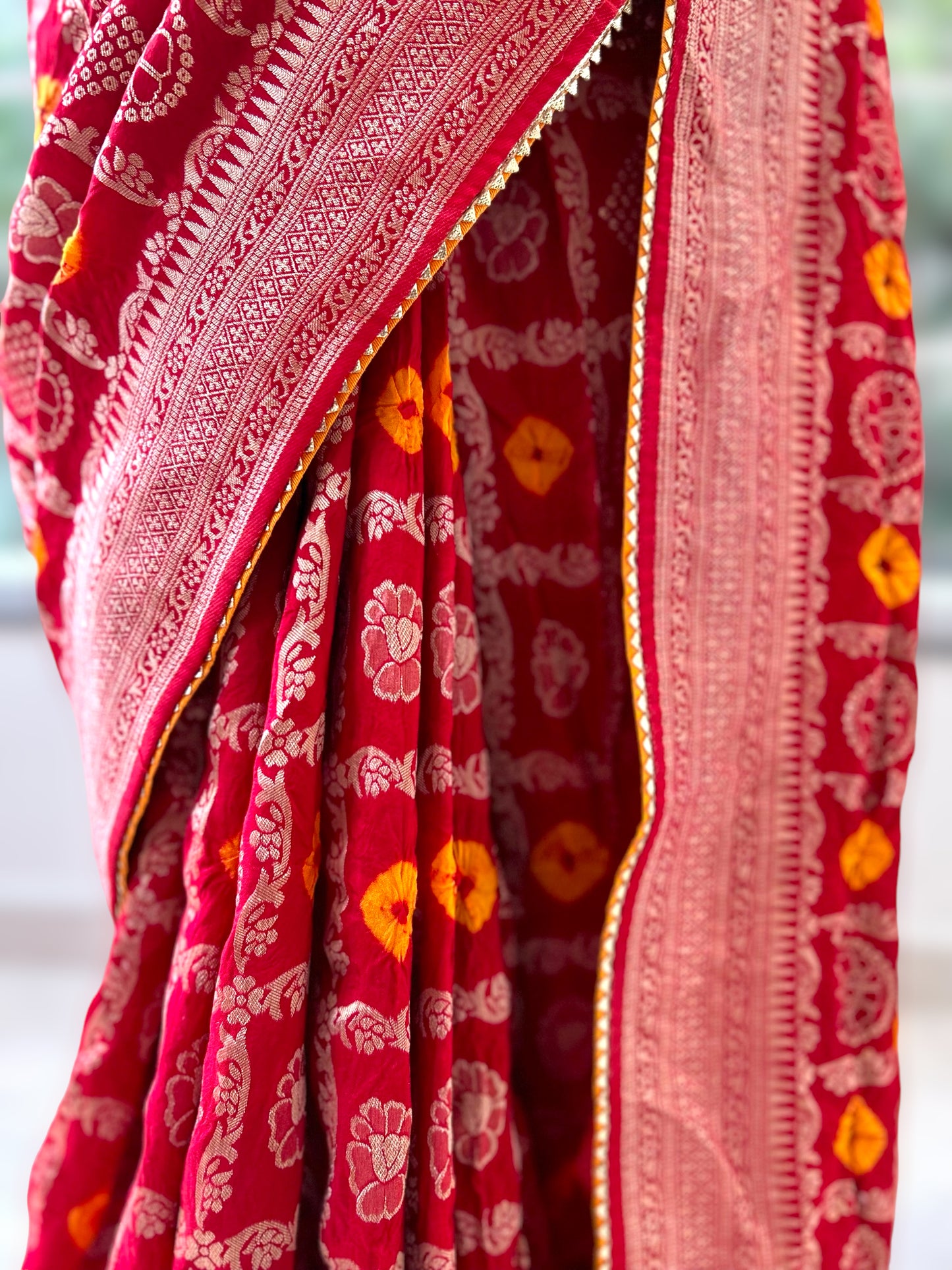 Red Gharchola saree