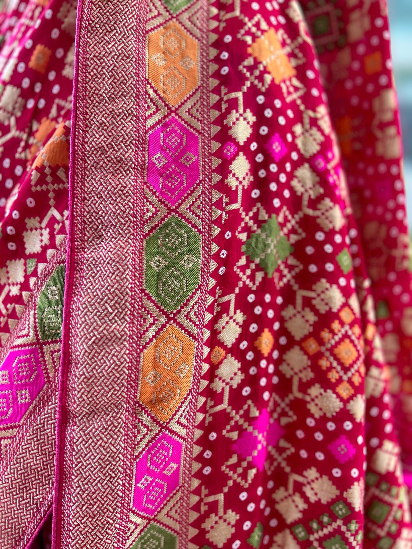 Pink Meenakari Georgette Saree