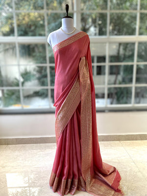 Dola silk saree - Peach