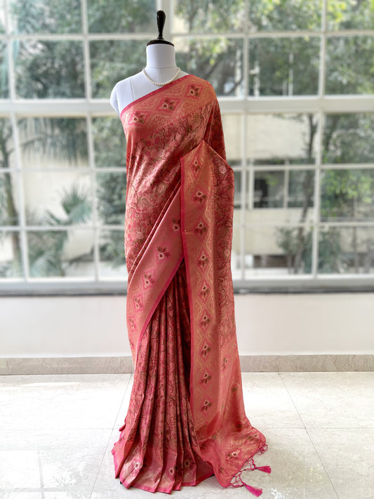 Soft gajji silk saree - Pink