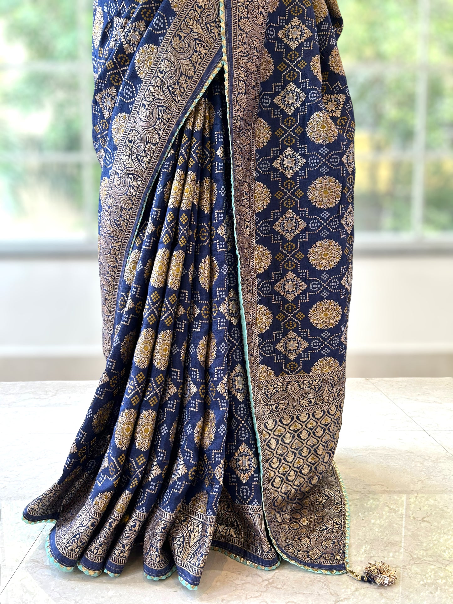 Navy blue saree